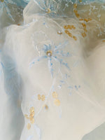 App Deal: Duchess Katlin Floral Beaded Embroidered Organza- Light Blue