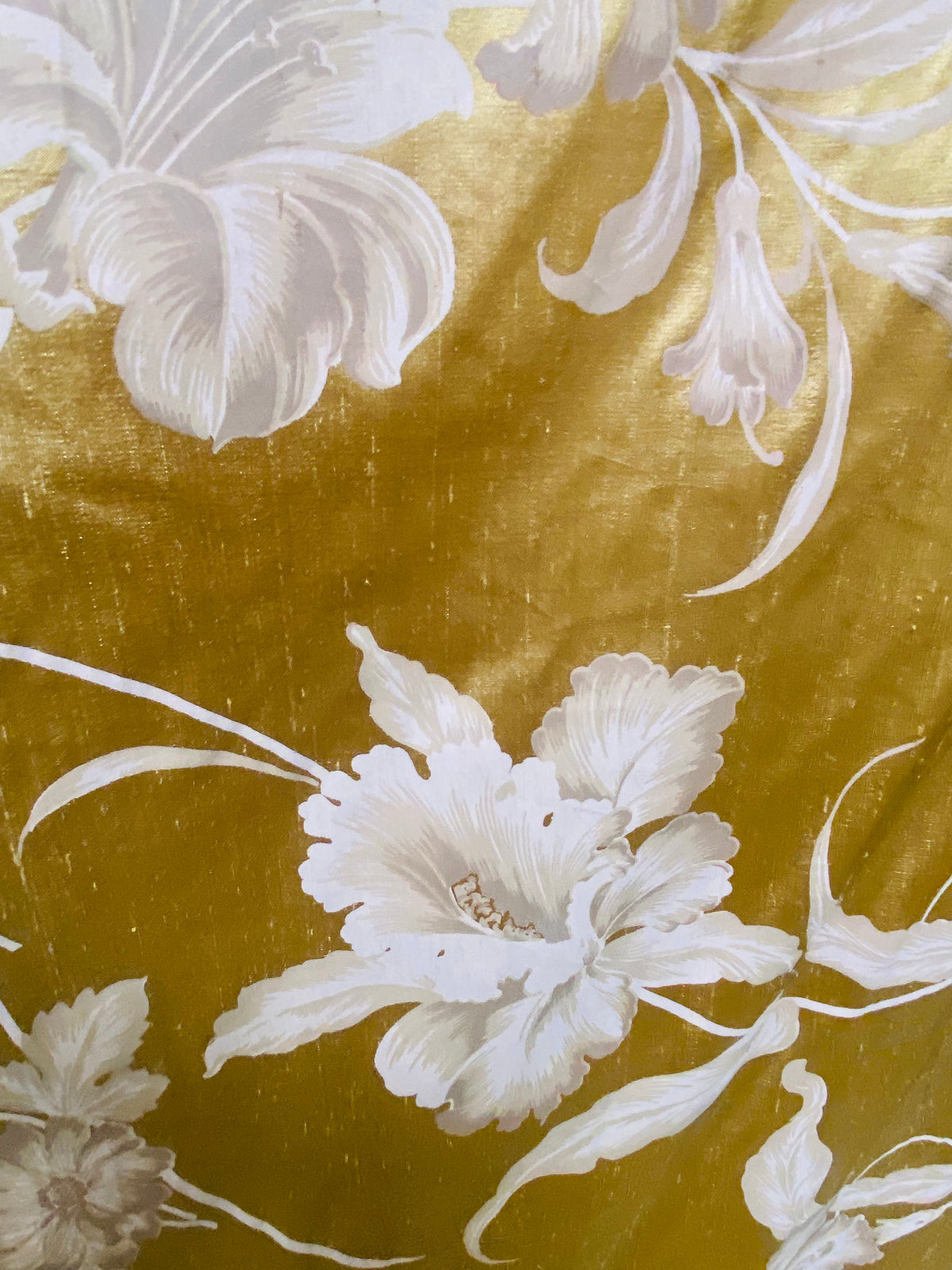 NEW! Princess Tafita 100% Silk Dupioni Novelty Drapery Fabric with a Printed Floral Motif - Fancy Styles Fabric Pierre Frey Lee Jofa Brunschwig & Fils