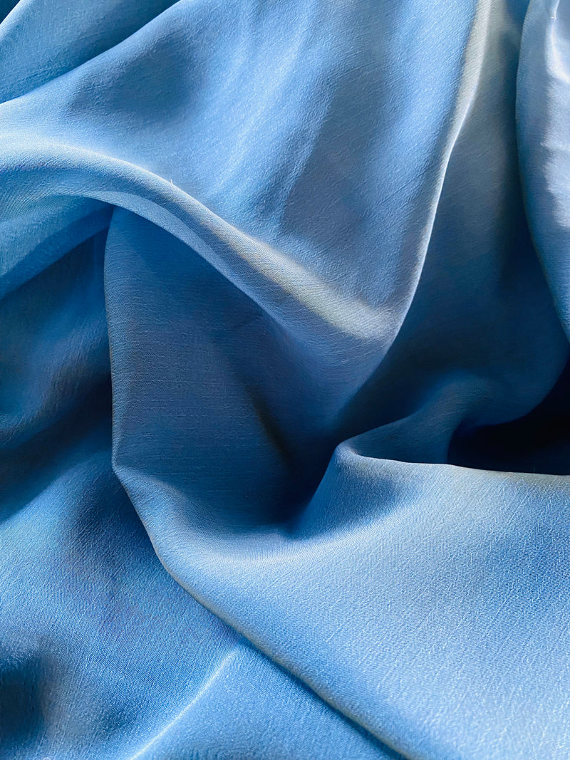 App Sale: Duchess Deseray Silk & Poly Chiffon Sheer Fabric - Cornflower Blue