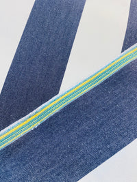 NEW Lady Jacqueline Faded Navy Waterproof Decorating Fabric - 3” Navy And White Stripes - Upholstery 55” Wide - Fancy Styles Fabric Pierre Frey Lee Jofa Brunschwig & Fils