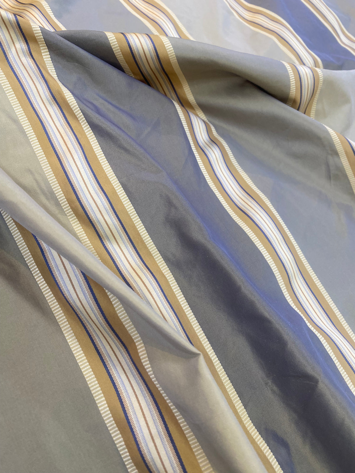 NEW On Sale! Schumacher 100% Silk Taffeta Ribbon Stripes Fabric - Fancy Styles Fabric Pierre Frey Lee Jofa Brunschwig & Fils