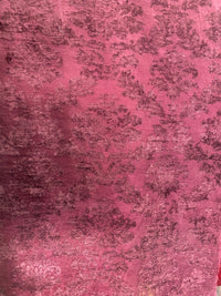 NEW! Lady Janet Designer Medallion Burnout Chenille Velvet Fabric - Antique Red - Fancy Styles Fabric Pierre Frey Lee Jofa Brunschwig & Fils