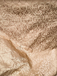 NEW! Princess Heart 100% Silk Satin Novelty Jacquard Damask Fabric- Pink - Fancy Styles Fabric Pierre Frey Lee Jofa Brunschwig & Fils