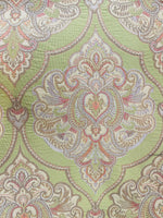 NEW Duke Raffi Designer Medallion Burnout Chenille Velvet Fabric - Pistachio Green- Upholstery