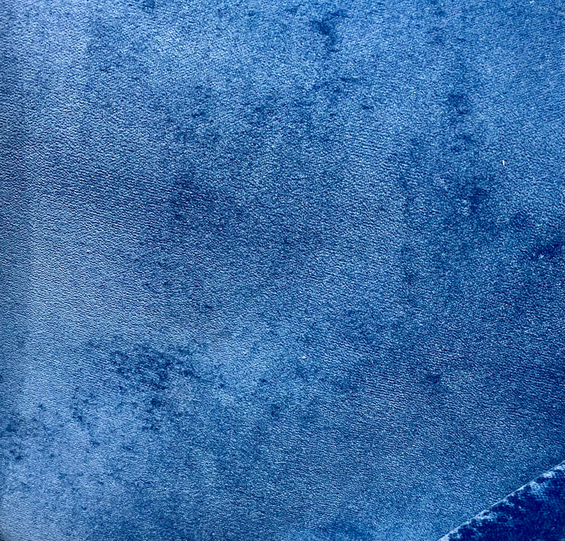 NEW! Custom Color, limited quantity of 50 yards: Prince Burgess Designer Upholstery Cotton Velvet Fabric - Bangle Blue