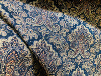 NEW Queen Janey Designer Kilim Rug Inspired Damask Chenille Upholstery Fabric - Black - Fancy Styles Fabric Pierre Frey Lee Jofa Brunschwig & Fils