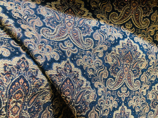 NEW Queen Janey Designer Kilim Rug Inspired Damask Chenille Upholstery Fabric - Black - Fancy Styles Fabric Pierre Frey Lee Jofa Brunschwig & Fils