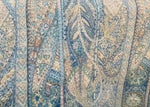 NEW Queen Lila Quilted Blanket Fabric Imported from Belgium- Upholstery & Drapery- Blue Melange