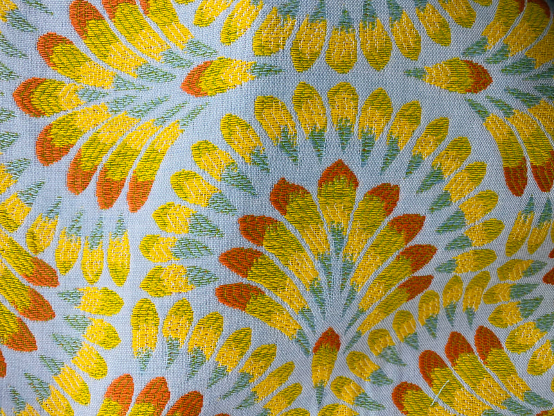 New! SUNBRELLA Plume Tropics- Yellow Orange Upholstery Fabric