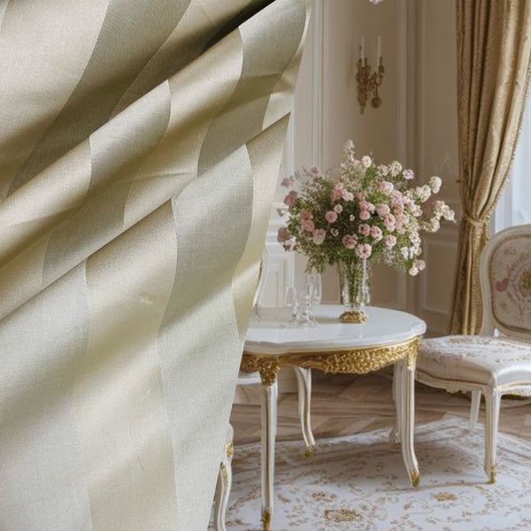 NEW Princess Sophie 100% Silk Fabric Ivory Stripes - Fancy Styles Fabric Pierre Frey Lee Jofa Brunschwig & Fils