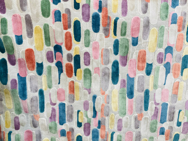NEW! Emperor Ellis Designer Italian Burnout Multicolor Fabric for Upholstery
