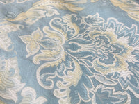 NEW! King Jegeus Designer Quilted Brocade Damask Upholstery Fabric- French Blue - Fancy Styles Fabric Pierre Frey Lee Jofa Brunschwig & Fils