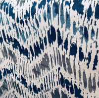 SUNBRELLA Indigo Blue Geometric Waterproof Indoor Outdoor Upholstery Fabric - Fancy Styles Fabric Pierre Frey Lee Jofa Brunschwig & Fils