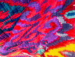 NEW Queen Shila Upholstery Tribal Velvet Fabric Imported from Belgium- Red Purple Melange
