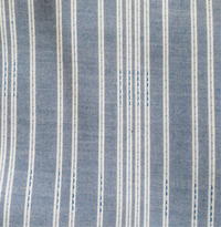 New! SUNBRELLA Indigo Blue White Striped Embroidered Waterproof Indoor Outdoor Upholstery Fabric - Fancy Styles Fabric Pierre Frey Lee Jofa Brunschwig & Fils