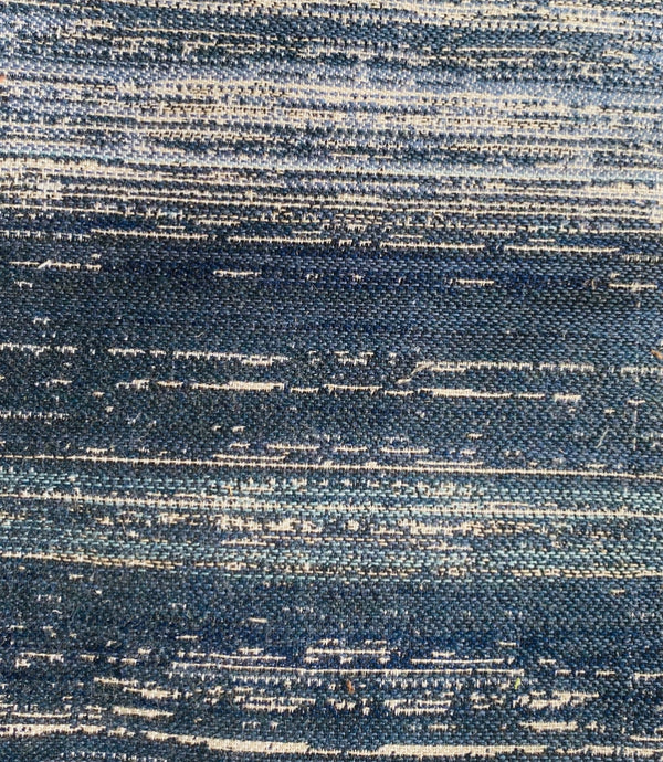 New! SUNBRELLA Indigo Blue Uneven Melange Stripe Waterproof Indoor Outdoor Upholstery Fabric - Fancy Styles Fabric Pierre Frey Lee Jofa Brunschwig & Fils