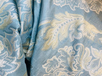 NEW! King Jegeus Designer Quilted Brocade Damask Upholstery Fabric- French Blue - Fancy Styles Fabric Pierre Frey Lee Jofa Brunschwig & Fils