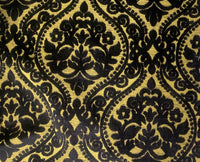 Sir Sanders Novelty Burnout Medallion Chenille Velvet Fabric - Black- Upholstery - Fancy Styles Fabric Pierre Frey Lee Jofa Brunschwig & Fils