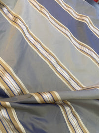 NEW On Sale! Schumacher 100% Silk Taffeta Ribbon Stripes Fabric - Fancy Styles Fabric Pierre Frey Lee Jofa Brunschwig & Fils