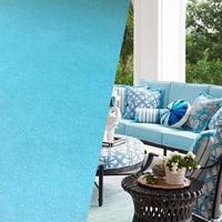 NEW! Duke Donovan WATERPROOF OUTDOOR Velvet Upholstery & Drapery Fabric - Tiffany Blue- BTY - Fancy Styles Fabric Pierre Frey Lee Jofa Brunschwig & Fils