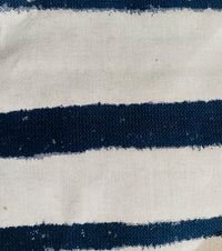 New! SUNBRELLA Indigo Blue Uneven Painted Stripe Waterproof Indoor Outdoor Upholstery Fabric - Fancy Styles Fabric Pierre Frey Lee Jofa Brunschwig & Fils