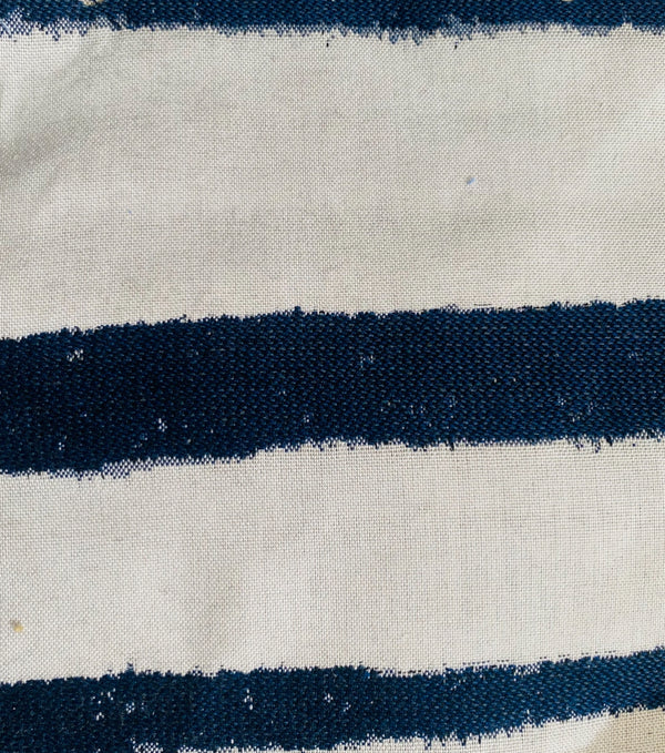 New! SUNBRELLA Indigo Blue Uneven Painted Stripe Waterproof Indoor Outdoor Upholstery Fabric - Fancy Styles Fabric Pierre Frey Lee Jofa Brunschwig & Fils