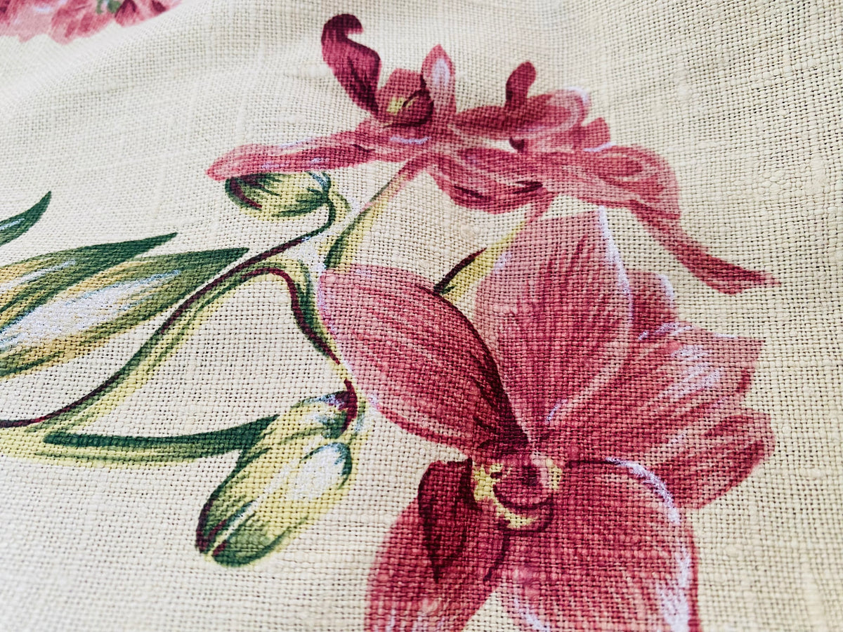 NEW Princess Danny Designer 100% Linen Floral Fabric - Fancy Styles Fabric Pierre Frey Lee Jofa Brunschwig & Fils