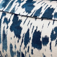 SUNBRELLA Indigo Blue Geometric Waterproof Indoor Outdoor Upholstery Fabric - Fancy Styles Fabric Pierre Frey Lee Jofa Brunschwig & Fils