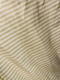 NEW Queen Mandy Designer 100% Cotton Heavyweight 1/4” Stripes Upholstery Fabric - Pistachio Green and Cream - Fancy Styles Fabric Pierre Frey Lee Jofa Brunschwig & Fils