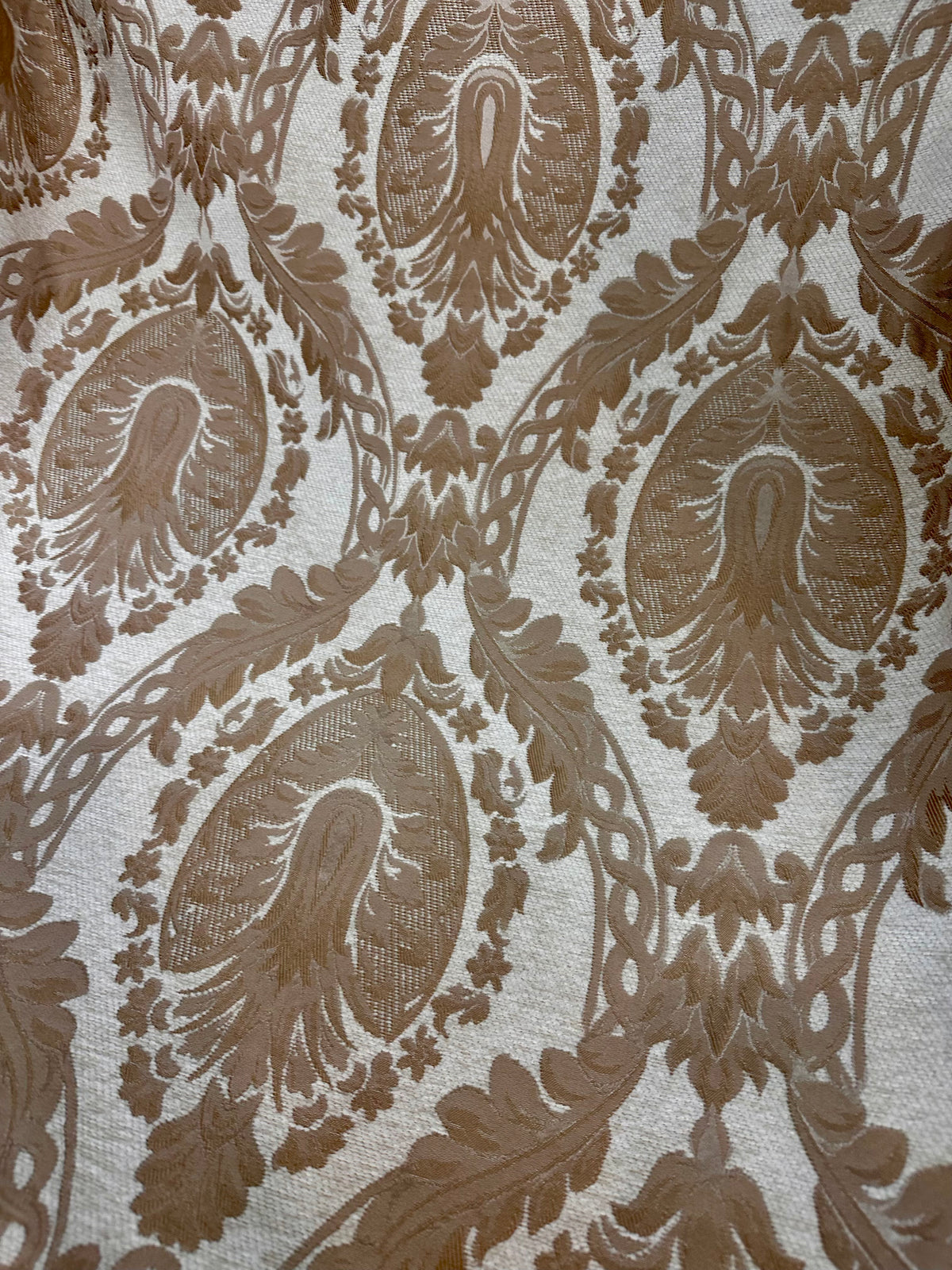 NEW Lady Danita Designer Medallion Burnout Chenille Velvet Fabric - Brocade- Cream Gold - Fancy Styles Fabric Pierre Frey Lee Jofa Brunschwig & Fils