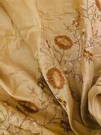 NEW! Duchess Aurora Light Gold Faux Silk Embroidered Fabric - Fancy Styles Fabric Pierre Frey Lee Jofa Brunschwig & Fils