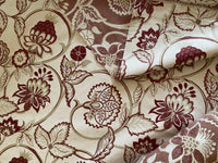 New! Sale! 50% Off 10 yard roll- Miss Florentine Brocade Floral Upholstery & Drapery Fabric- Red - Fancy Styles Fabric Pierre Frey Lee Jofa Brunschwig & Fils