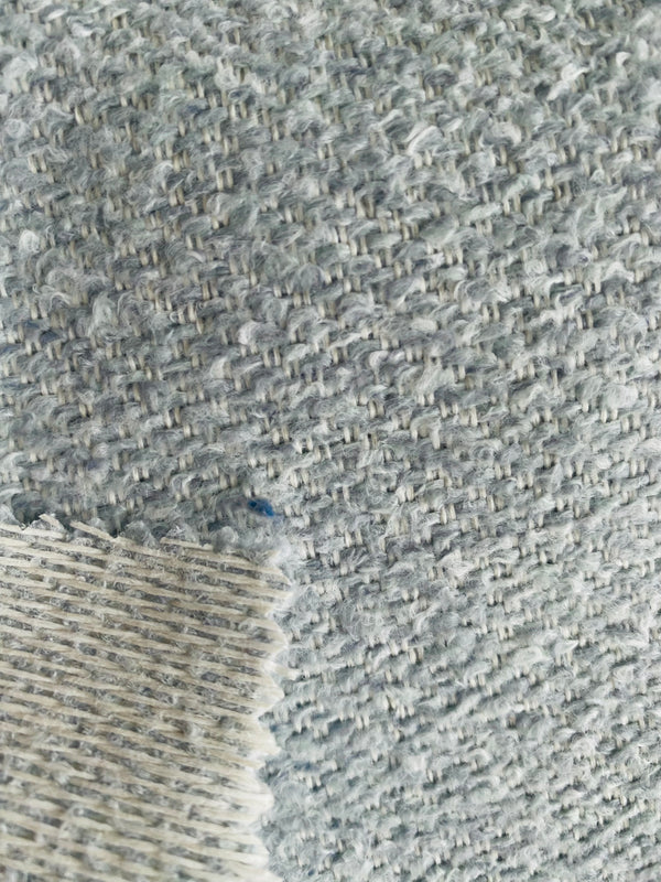 New! SUNBRELLA Light Grey Blue Nubby Boucle Water Repellent Indoor Outdoor Fabric - Fancy Styles Fabric Pierre Frey Lee Jofa Brunschwig & Fils