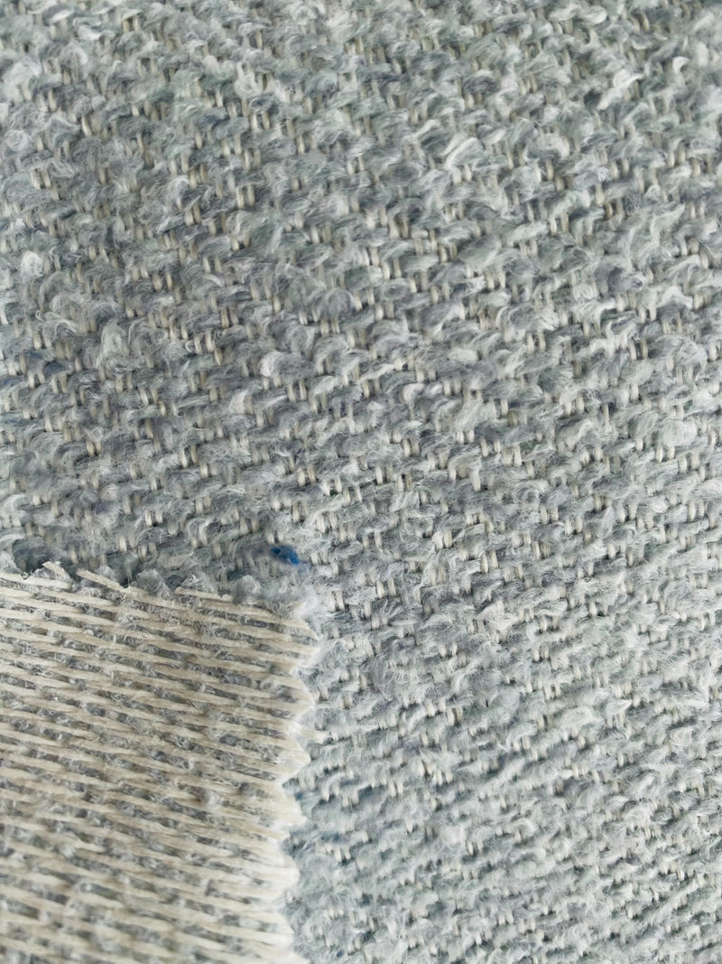 New! SUNBRELLA Light Grey Blue Nubby Boucle Water Repellent Indoor Outdoor Fabric