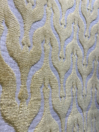 NEW Queen Linda Italian Burnout Floral Chenille Velvet Upholstery Fabric - Soft Yellow - Fancy Styles Fabric Pierre Frey Lee Jofa Brunschwig & Fils