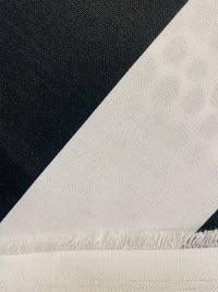 NEW Lady Jacqueline Solid Black Waterproof Decorating Fabric - 3” Black And White Stripes - Upholstery 55” Wide - Fancy Styles Fabric Pierre Frey Lee Jofa Brunschwig & Fils