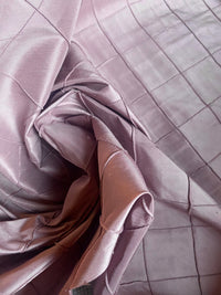 NEW Queen Lila Designer 100% Silk Dupioni - Pintuck Diamond Motif- Pink - Fancy Styles Fabric Pierre Frey Lee Jofa Brunschwig & Fils