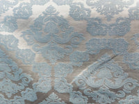 NEW 36" x 54" Remnant - King Pelmar Antique Inspired Eggshell Silver Blue Satin Brocade Upholstery Fabric (Copy) - Fancy Styles Fabric Pierre Frey Lee Jofa Brunschwig & Fils