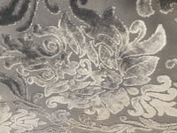 King Richardson Designer Medallion Damask Velvet Fabric Upholstery-Dark Grey - Fancy Styles Fabric Pierre Frey Lee Jofa Brunschwig & Fils