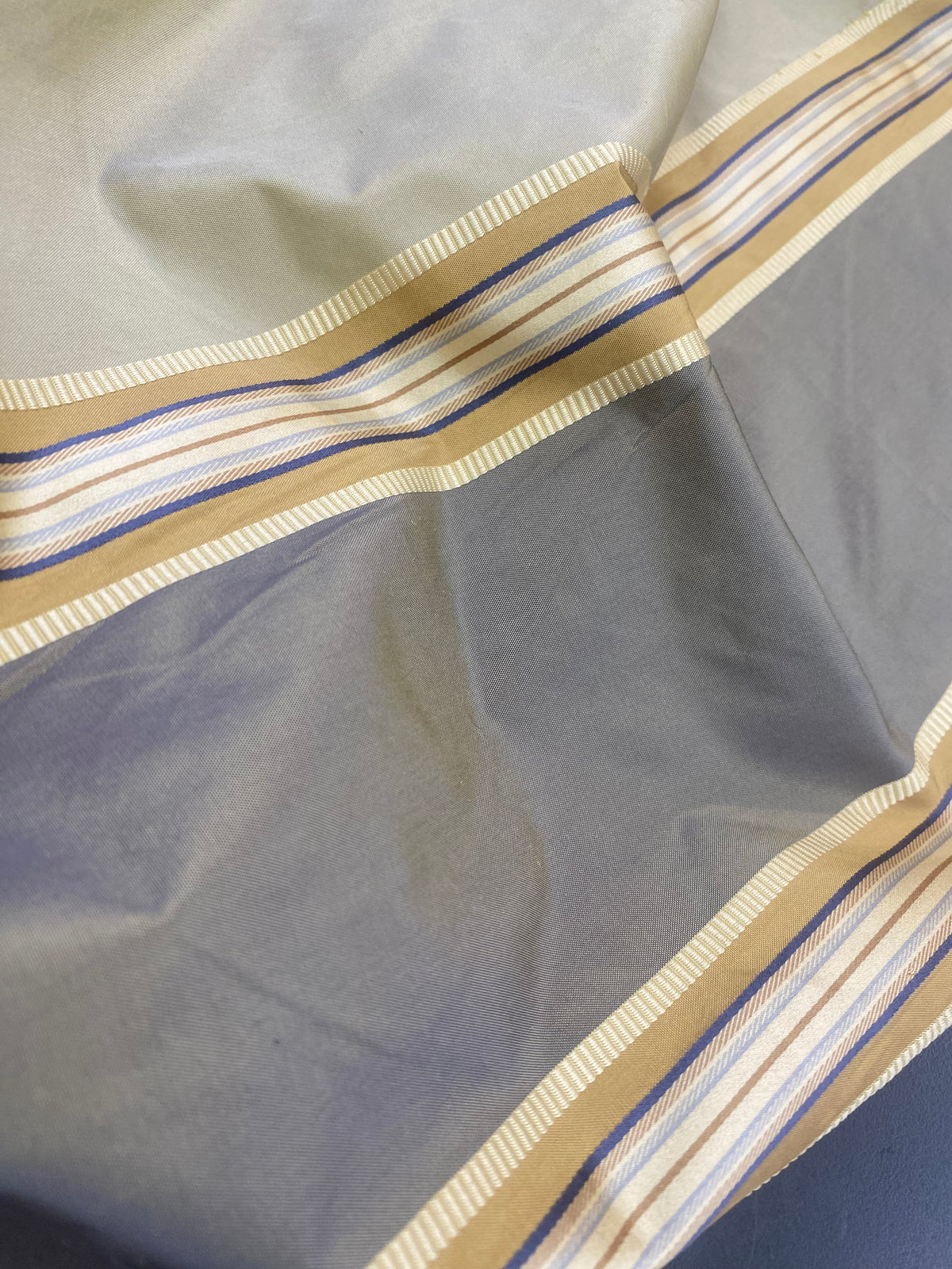 NEW On Sale! Schumacher 100% Silk Taffeta Ribbon Stripes Fabric - Fancy Styles Fabric Pierre Frey Lee Jofa Brunschwig & Fils