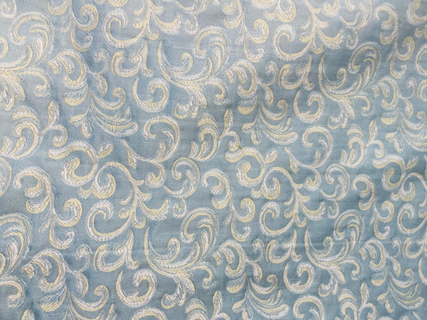 NEW! King Peter Designer Quilted Brocade Floral Upholstery Fabric- French Blue - Fancy Styles Fabric Pierre Frey Lee Jofa Brunschwig & Fils