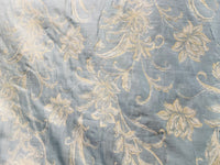NEW! Queen Petrie Designer Quilted Brocade Floral Upholstery Fabric- French Blue LL - Fancy Styles Fabric Pierre Frey Lee Jofa Brunschwig & Fils