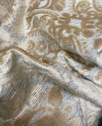 NEW Sir Sanders Novelty Burnout Medallion Chenille Velvet Fabric - Cream Blush - Fancy Styles Fabric Pierre Frey Lee Jofa Brunschwig & Fils