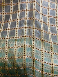 NEW Novelty Queen Iris 100% Silk Organza Sheer Embroidery Fabric- Turquoise Blue - Fancy Styles Fabric Pierre Frey Lee Jofa Brunschwig & Fils