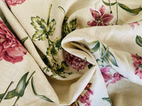 NEW Princess Danny Designer 100% Linen Floral Fabric - Fancy Styles Fabric Pierre Frey Lee Jofa Brunschwig & Fils
