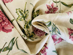 App Sale: Princess Danny Designer 100% Linen Floral Fabric