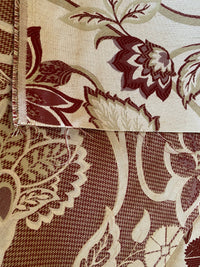 New! Sale! 50% Off 10 yard roll- Miss Florentine Brocade Floral Upholstery & Drapery Fabric- Red - Fancy Styles Fabric Pierre Frey Lee Jofa Brunschwig & Fils