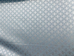 NEW Prince Lenmar Antique Inspired Eggshell Silver Blue Satin Geometric Upholstery Fabric