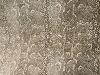 NEW Prince Stan Novelty Velevet Anaconda Snake Upholstery Fabric in White & Taupe - Fancy Styles Fabric Pierre Frey Lee Jofa Brunschwig & Fils