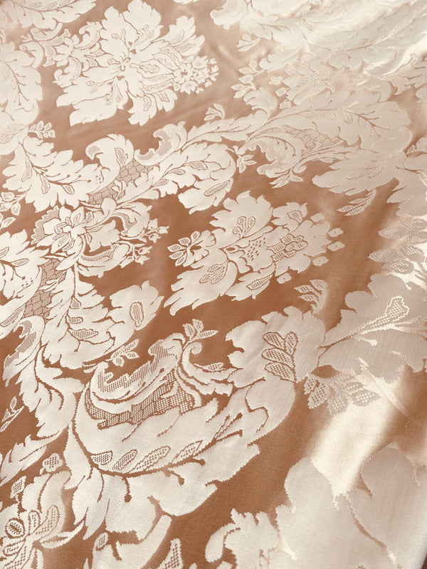 NEW! Princess Pittara 100% Silk Satin Novelty Jacquard Damask Fabric- Pink - Fancy Styles Fabric Pierre Frey Lee Jofa Brunschwig & Fils